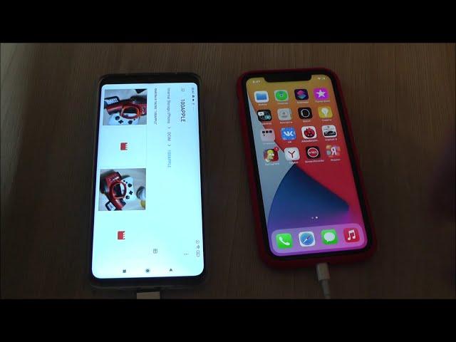 Как передать файлы по USB проводу между iPhone и Android телефоном ? iPhone 11 и Redmi Note 8 Pro