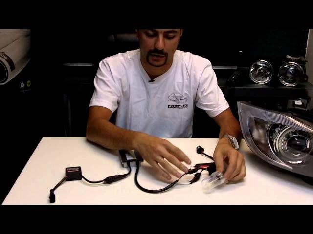 How to install a HID / Xenon kit with Anti Flicker Capacitors/ Error Code Canceller  STEALTH AUTO