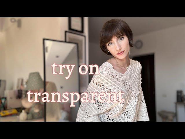 Try On Haul With Transparent Clothing By Liux Bate