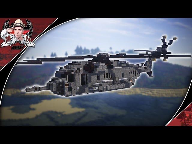 Minecraft: Modern Warfare CH-53E "Super Stallion" | Helicopter Tutorial (In-Flight + Landed Version)