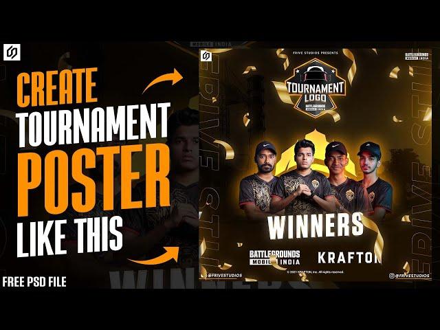 How To Create Esports Tournament Winner Poster - Frivestudios