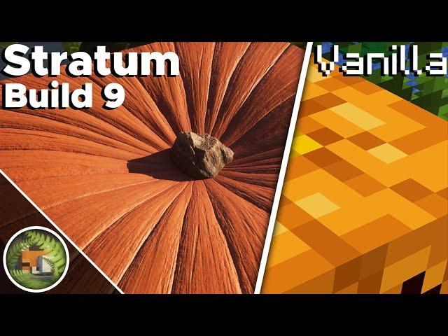 Realistic Pumpkins in MC! - Stratum Build 9 [2048x] vs Vanilla Minecraft [16x]