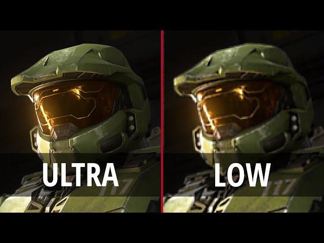 HALO INFINITE 4K ULTRA - PC Graphics Comparison & FPS