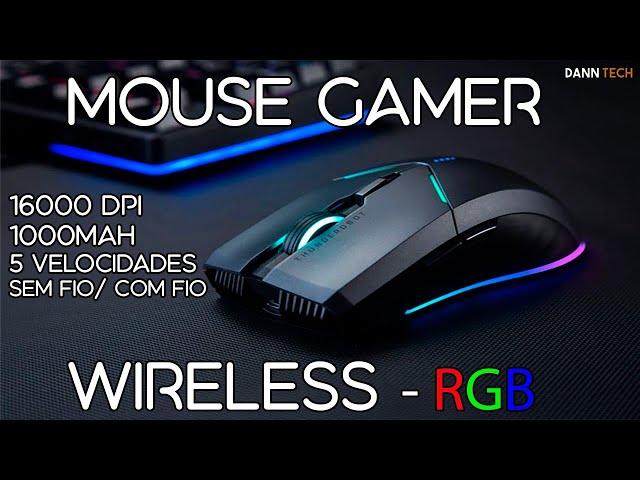 Review Mouse gamer SEM FIO ML703 - 16000 DPI | Wireless|RGB - Thunderobot