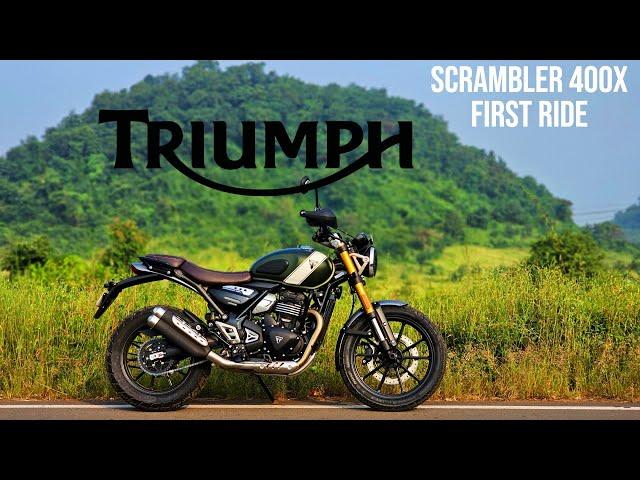 Triumph Scrambler 400X First Ride Review | Speed vs Scrambler Differences | Two Colors Feature