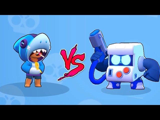 ЛЕОН АКУЛА ПРОТИВ 8 БИТ БРАВЛ СТАРС! BRAWL STARS