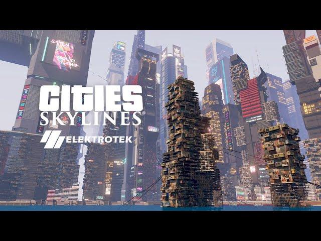 Cities:Skyline Cyberpunk City KangTao 康陶市 City Showcase Part 1