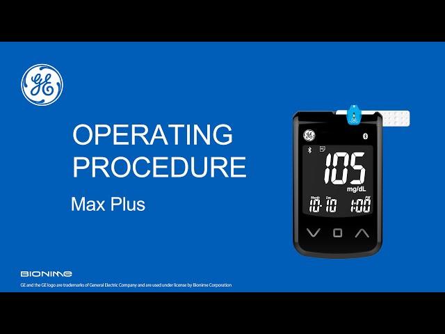 GE Max Plus-Operation video