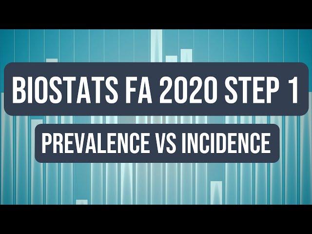 Biostatistics: Prevalence, Incidence, Precision, and Accuracy | USMLE Step 1 Crash Course (FA 2020)