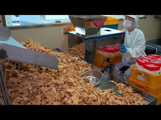 Process of Making Fried Fish Snack. A great Korean Food Mass Production Factory.