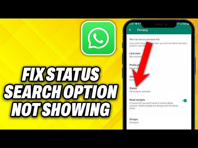 How To Fix WhatsApp Status Search Option Not Showing (2024)