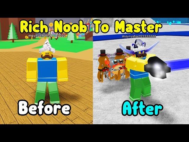 Rich Noob VS Magnet Simulator! 2 Million Rebirth! Got Best Pets & Magnet!