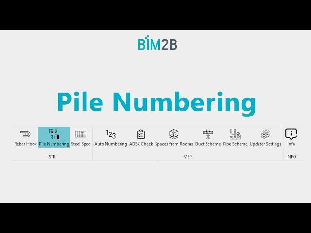 BIM2B плагин. Pile Numbering