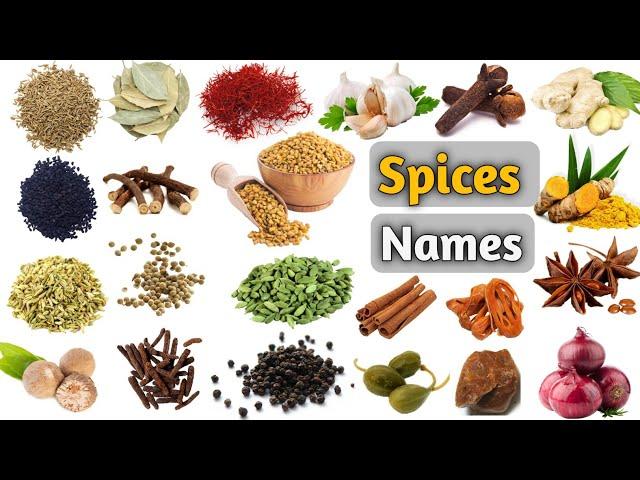 Spices Vocabulary ll Some Spices name In English With Pictures