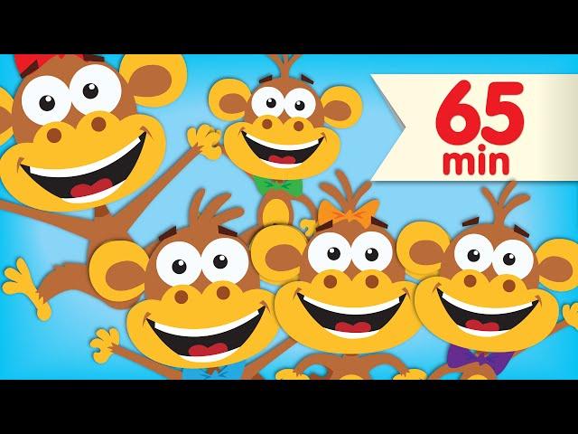 Five Little Monkeys | + More Super Simple Songs & Nursery Rhymes