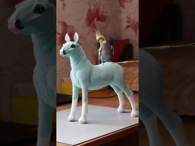 Blue Horse - handmade toy, part 2/3