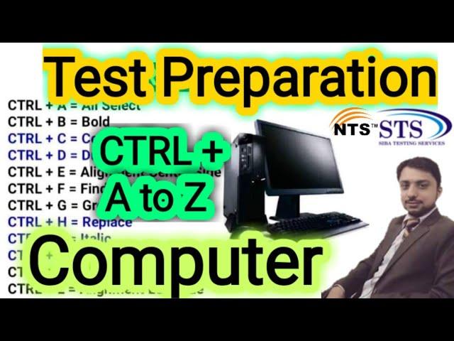 Computer | Test Preparation | Shortcut Keys | Sufi Shar | keyboard Keys | STS | NTS | JEST