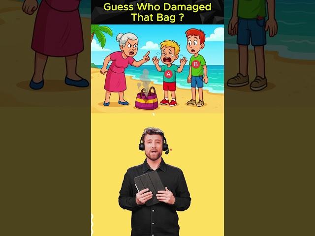 Guess who damage that bag  ? #puzzle #brainteaser #quiz #logicpuzzle #mystery #logicpuzzle #riddles