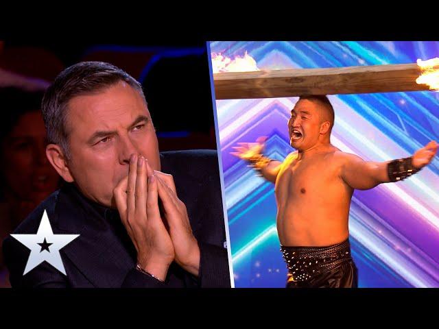 STRONGMAN Tulga brings the FIRE | Auditions | BGT 2022