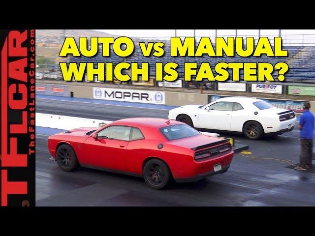 What's Faster an Automatic or Manual Hellcat?  Watch This Drag Race to Find Out