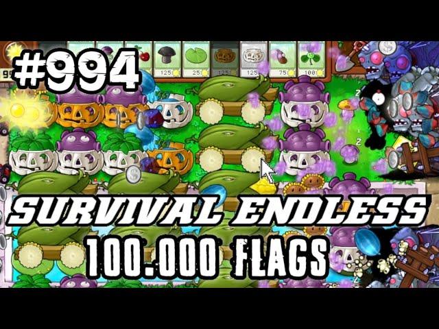 Plants vs Zombies Survival Endless 100000 Flags Part 994 | 19860 - 19880 Flags