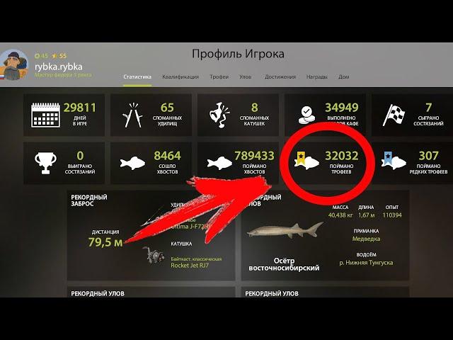 ПОЙМАЛ 32 000 ТРОФЕЕВ В ИГРЕ, ПРОШЕЛ ИГРУ? ВЫДАЮЩИЕСЯ ИГРОКИ В РУССКОЙ РЫБАЛКЕ 4 РР4