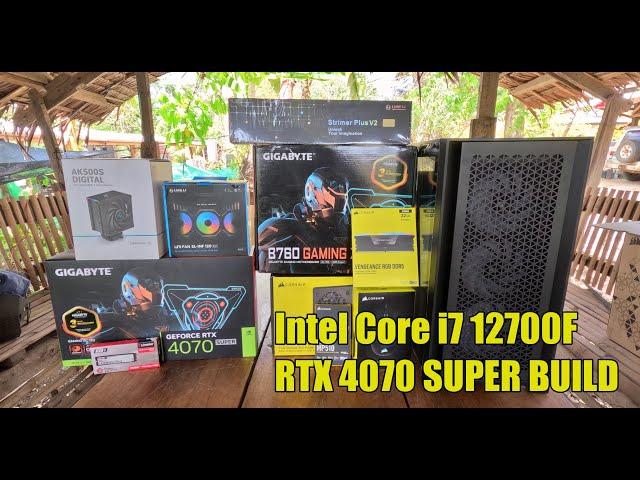 INTEL i7 12700F + GIGABYTE RTX 4070 SUPER GAMING OC + CORSAIR 4000D Case PC BUILD