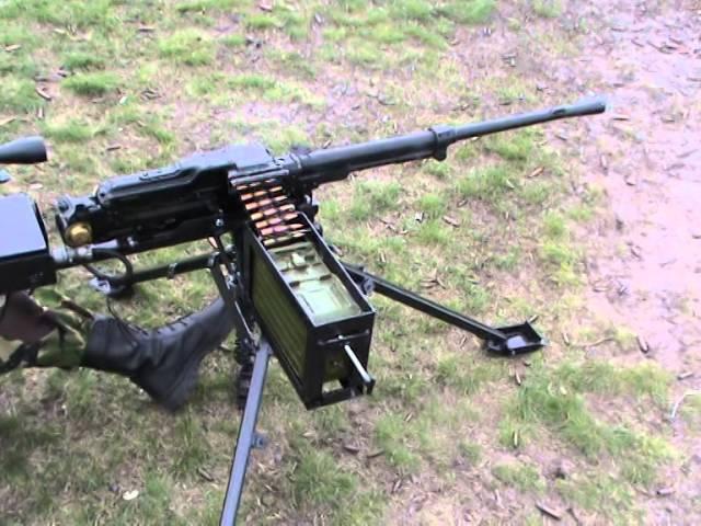 Tripod-mounted PKT machine gun