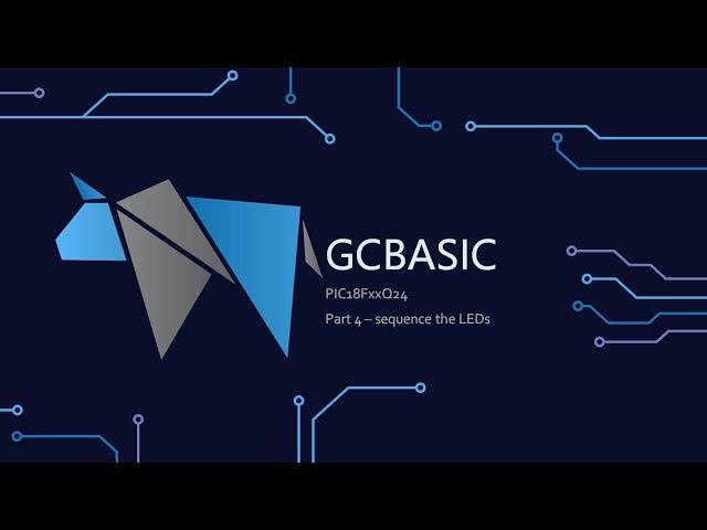 PT4: PIC18xxQ24 chip Family - Using the GCBASIC sequence the LEDs with a delay using the ADC value