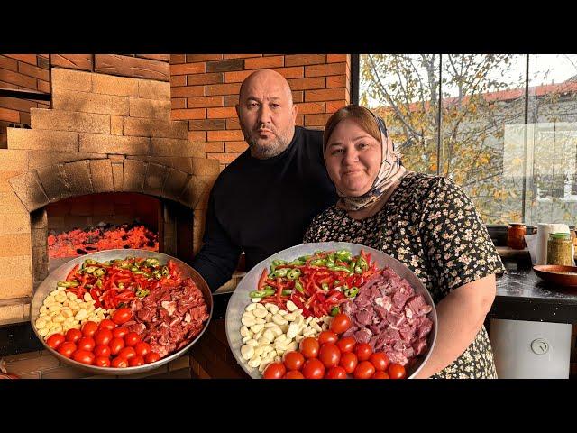 We learned how to cook Turkish dishes in a frying pan  Veal in Sauce, It was Delicious!