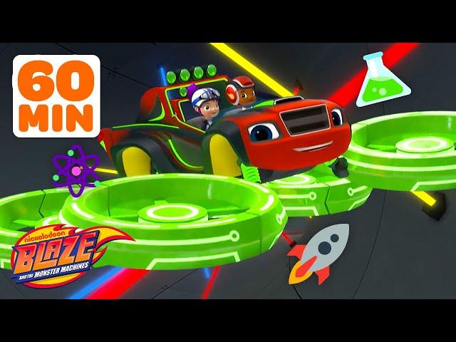 Blaze Uses STEM on Special Missions & Rescues! w/ AJ | 60 Minutes | Blaze and the Monster Machines