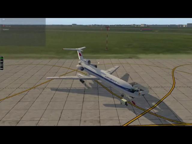 X-Plane 11 Tu-154M тест озвучки контрольных карт!