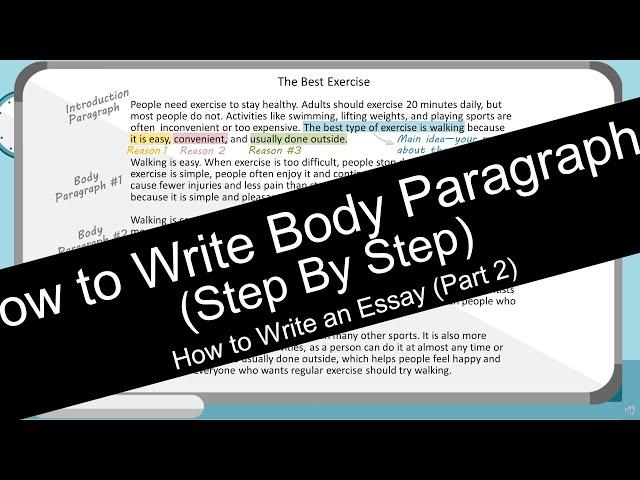 How to Write Essay Body Paragraphs - Step by Step