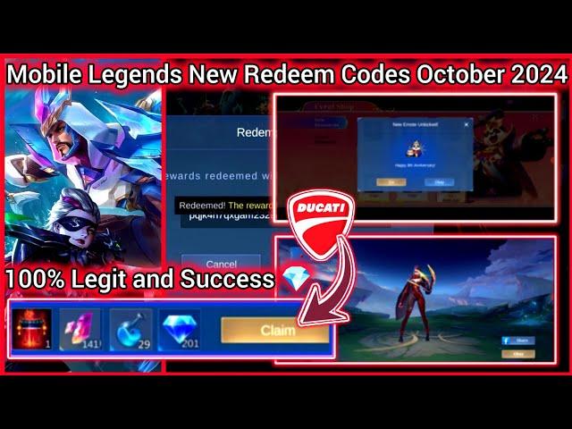 Mobile Legends Redeem Codes October 12, 2024 - MLBB Diamond Redeem Codes Today Claim Now! 100% Legit