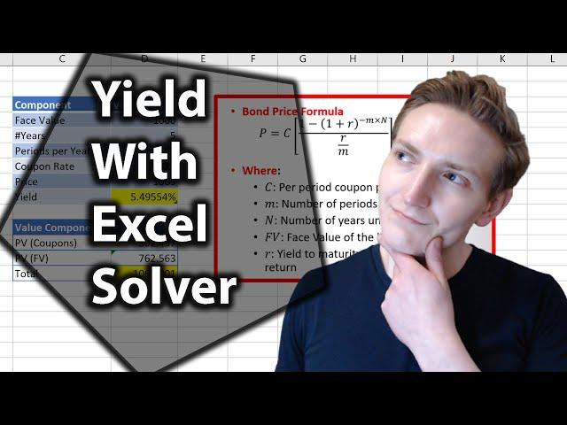 Bond Yield to Maturity in Excel with Excel Solver