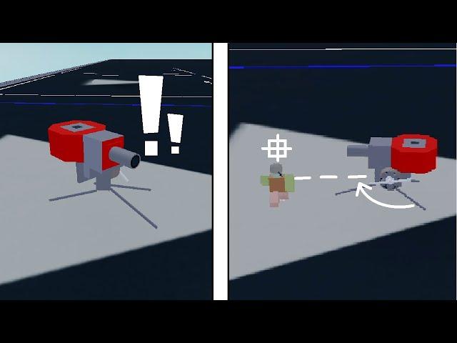 I Made Turret that Detects Player | Plane Crazy