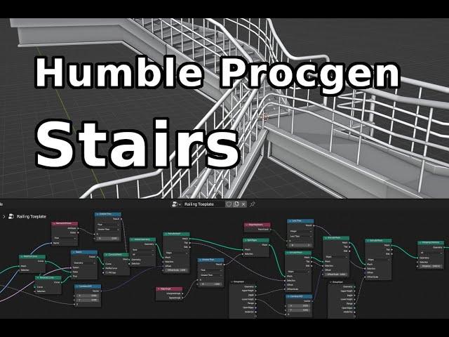 Stairs, Humble Procgen, Blender Geometry Nodes