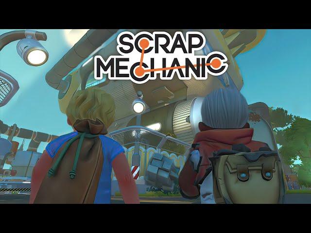 Огромный склад роботов в Scrap Mechanic