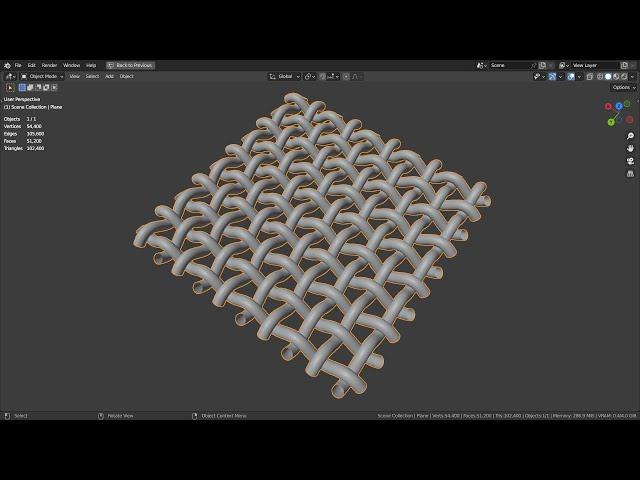 Blender Tutorial - Woven mesh with geometry nodes