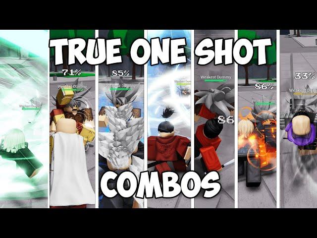 TRUE ONE SHOT COMBOS FOR EVERY CHARACTER (Strongest battlegrounds) #2