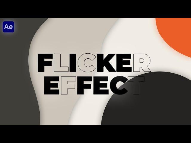 Flicker Text Animation in After Effects - No Plugins Required