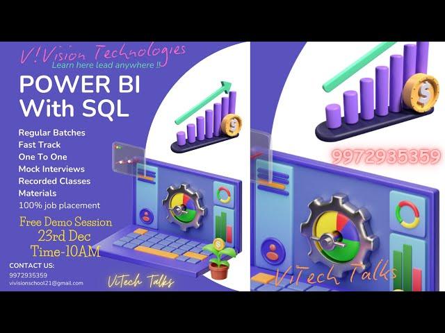 Power BI With SQL Training Batch DEC-23 | ‪ ‪‪@vitechtalks6017 | Power BI Demo Session