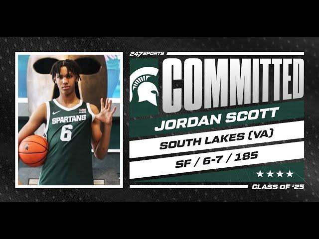 WATCH: 4-star SF Jordan Scott commits to Michigan State | No. 52 overall prospect