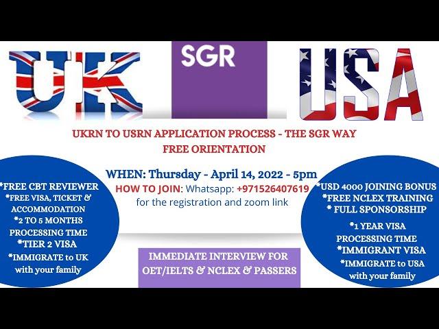 UKRN TO USRN CAREER PATHWAY - THE SGR WAY