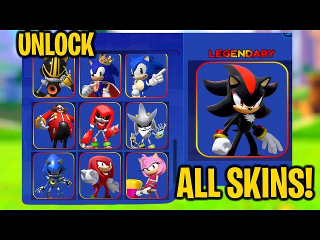 HOW TO UNLOCK ALL SKINS IN SONIC SPEED SIMULATOR!? - Roblox