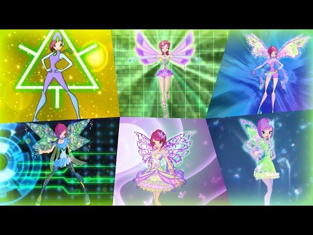 Winx Club - Tecna All Full Transformations up to Tynix! HD!