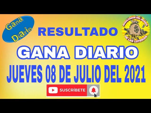 RESULTADOS GANA DIARIO DEL DÍA JUEVES 08 DE JULIO 2021 / LOTERÍA DE PERÚ