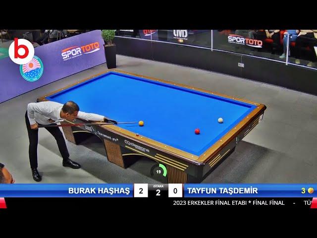 TAYFUN TAŞDEMİR vs BURAK HAŞHAŞ | FİNAL !! | 3 Cushion Billiards TURKIYE Championship STAGE 4 ANKARA