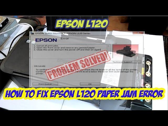 EPSON L120..How to fix Epson L120 paper jam error