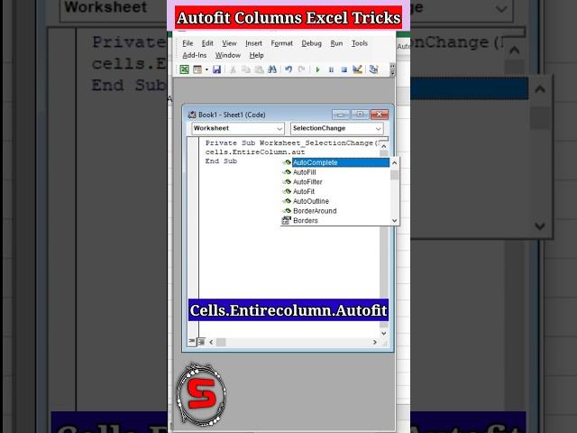 automatic adjust cell column width length | Autofit Column Excel | #excel #shorts